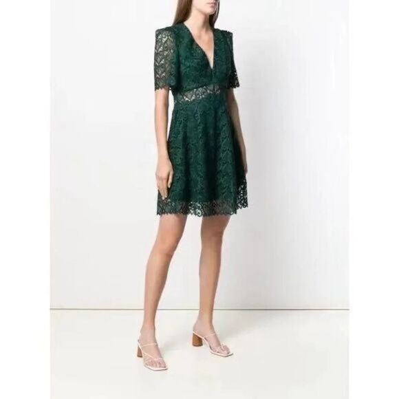 NWT Sandro Hearty Lace Fit & Flare Cocktail Dress Size 40 - Picture 1 of 11